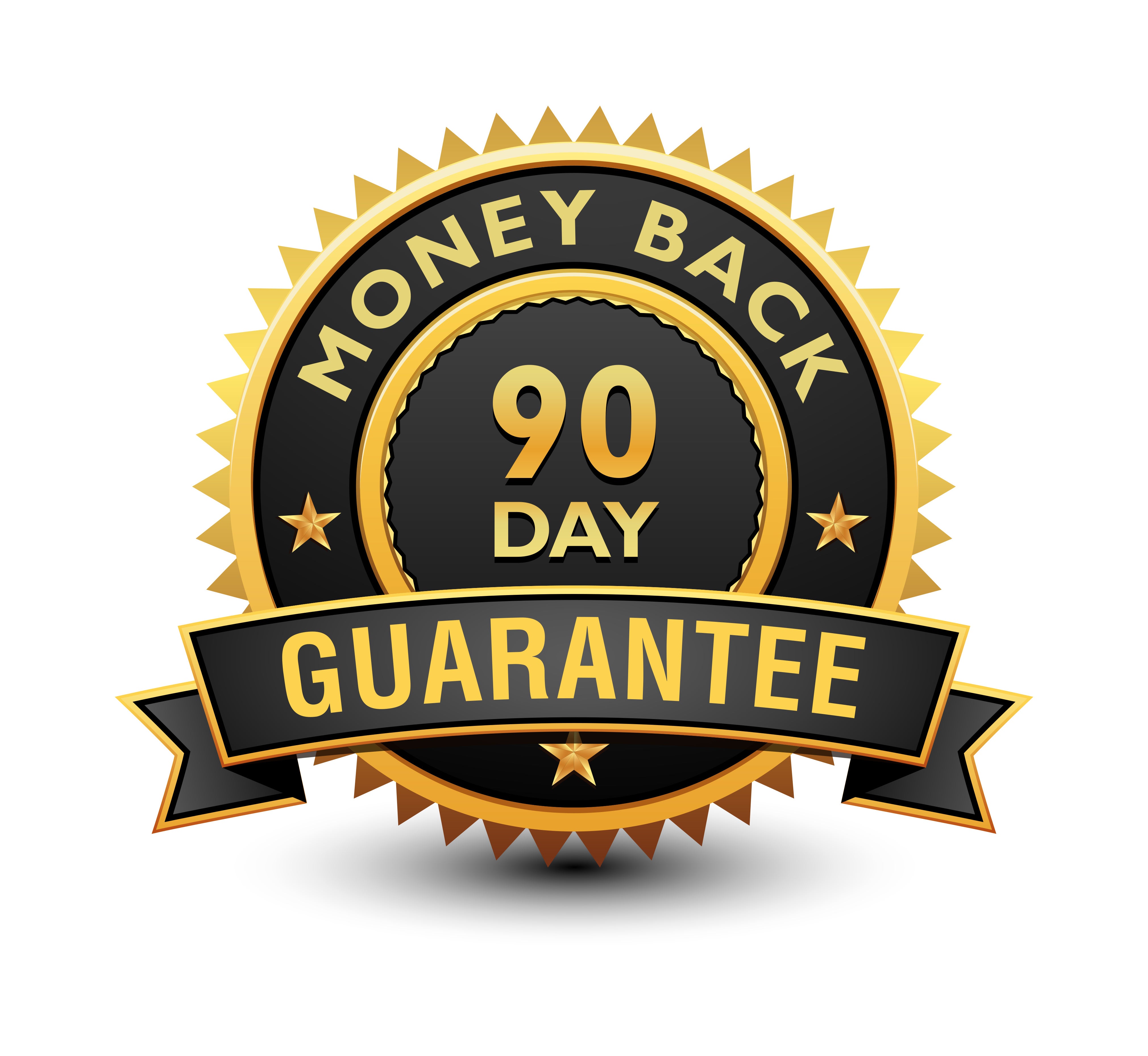 90 Day Money Back Guarantee seal