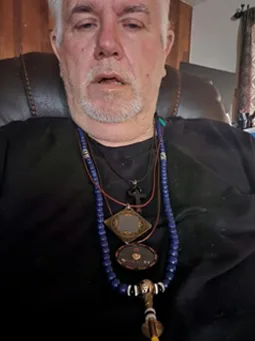 Verified customer wearing his Lapis Lazuli mala